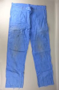 Pantalon bleu de travail en coton, atelier, usine, usure du temps, talle 43. - Picture 1 of 6