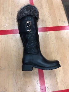 Women Pu Black Snow Boots - Picture 1 of 2