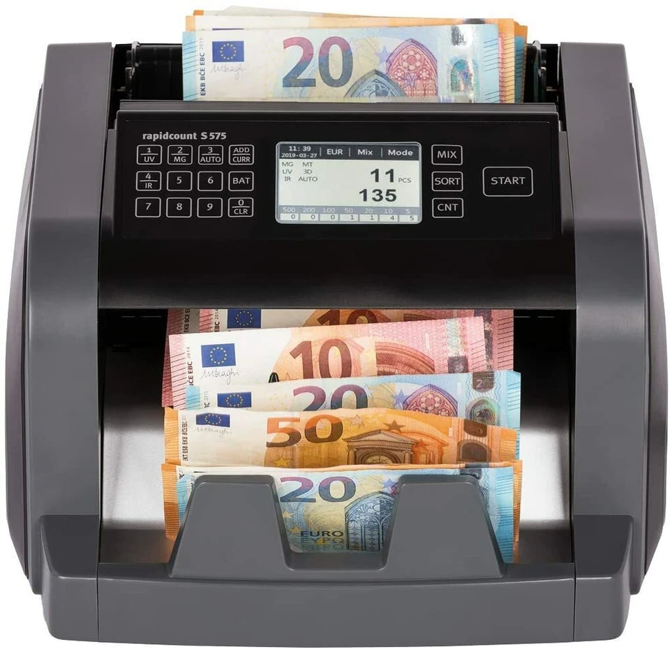 Ratiotec Rapidcount S 575 Banknotenzählmaschine, gem. Noten * EURO - DEMO SOFORT - Bild 1 von 1