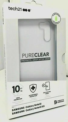 Funda Original Tech21 Pure Clear para Samsung Galaxy Note 10 5G - Transparente Foto 1 de 2