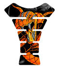 Venom Orange Schlangen Totenkopf Sport Strasse Fahrrad 3D Gel Gas Tank Pad Griff