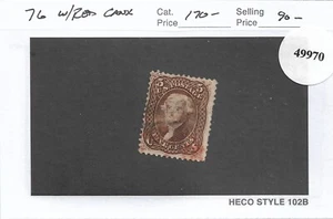 5c Washington, Sc #76, used w/Red Canx (49970) - Picture 1 of 1