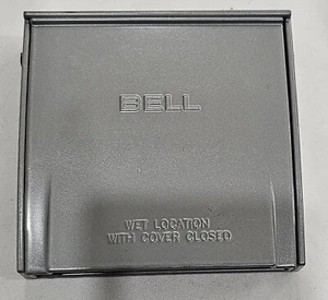 Bell 5045-0 Gray Outdoor Vertical two gang Weatherproof GFCI Box Cover - Picture 1 of 4