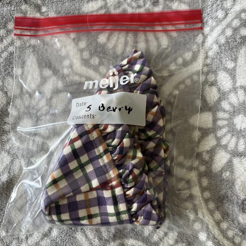 LONGABERGER SMALL BERRY BLUEBERRY PLAID LINER Cover