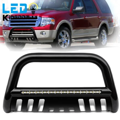 Bull Bar for 2004–2023 Ford F-150 Push Front Bumper Grille Guard w/ Led Lights Foto 1 de 4