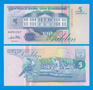Suriname 5 Gulden P 136b 1996 UNC ( P 136 b ) - Picture 1 of 1