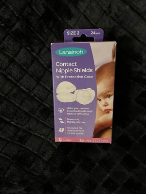 Escudos para pezones de contacto Lansinoh 2 unidades tamaño 2-24 mm con estuche de transporte Foto 1 de 4