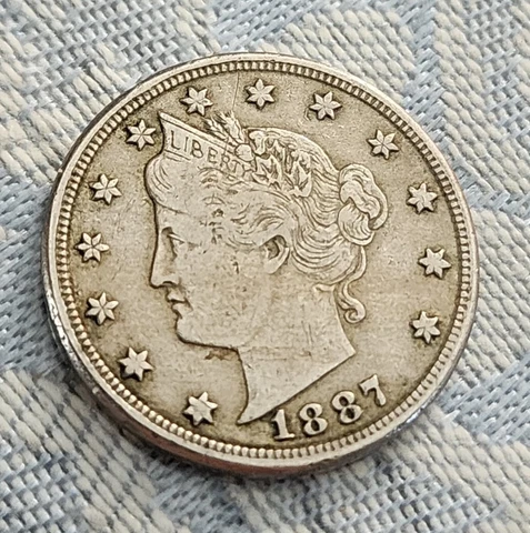 1887 LIBERTY V NICKEL - VF VERY FINE (FULL LIBERTY) Cover