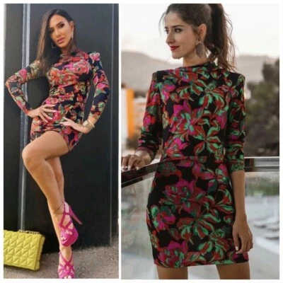 ÚLTIMO VESTIDO ESTAMPADO CON DRAPEADO ZARA AW21 8917/605 NUEVO CON ETIQUETAS Foto 1 de 4