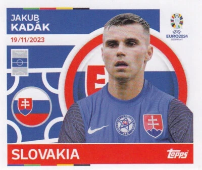 PANINI FUßBALL UEFA EM EURO 2024 DEUTSCHLAND Topps Sticker European Football Championship Euro 2024 No. SVK 11: Jakub Kadak Slovakia Image NEW PRODUCT
