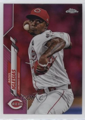 2020 Topps Chrome Pink Refractor Raisel Iglesias #175 - Image 1 of 2