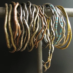Vintage Necklaces or Bracelets Bendable Articulated Snake Chain Mixed Lot Of 12 - Picture 1 of 11