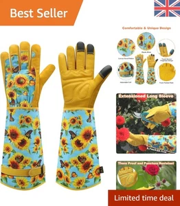 Lange Leder Gartenhandschuhe - dornenfest mit verstellbarem Handgelenk - Größe S - Bild 1 von 8