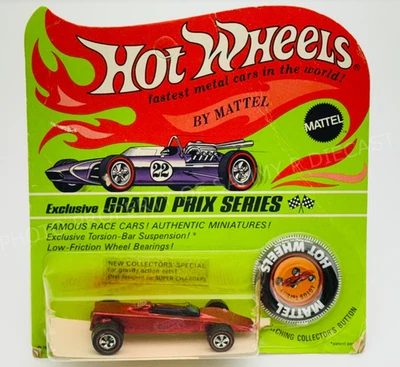 Hot Wheels Redline LOTUS TURBINE Rose Red Black Interior NEW in BLISTERPACK !!! - Image 1 of 4