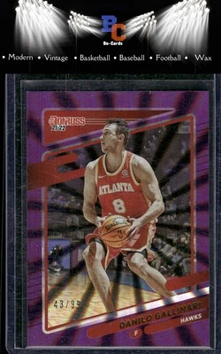 2021–22 Donruss No186 Данило Галлинари голографический фиолетовый лазер No/99 - Изображение 1 из 2