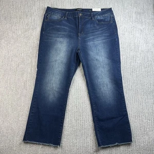 Judy Blue Crop Flair Fit Capris Women’s Size 2XL Stretch Denim - Picture 1 of 8