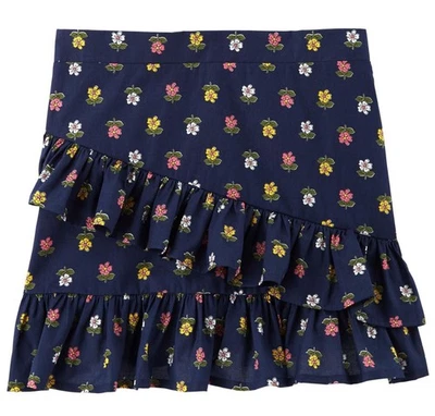 Falda corta Carter's floral con volantes en capas azul para niña 4-5 Foto 1 de 2