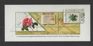 Netherlands 1988 MNH Filacept Flowers Souvenir Mini Sheet - Picture 1 of 2