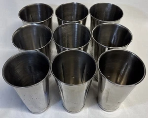 (9) VTG Stainless Steel Milkshake Malt Mixer 18-8 Cup By Vollrath 48070 NOT MINT - Picture 1 of 10