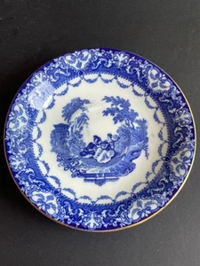 Platillo England Doulton Burslem Bone China azul y blanco - Imagen 1 de 3