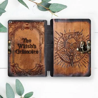 Old Book Witch Grimoire Magic Case For iPad 10.2 Pro 12.9 11 9.7 Air 4 5 Mini - Image 1 of 4
