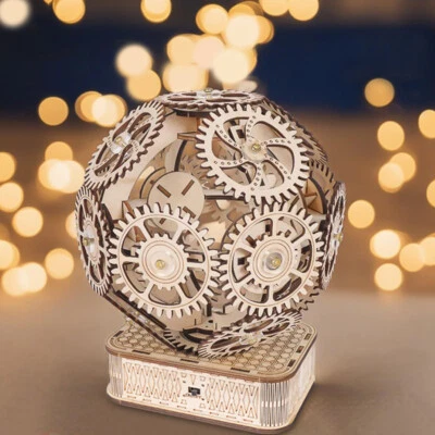 Rompecabezas 3D Juguetes Madera Hágalo Usted Mismo Rotación Gear Ball Regalos de Cumpleaños para Niños Foto 1 de 3