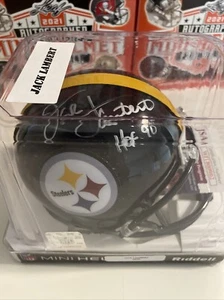 JACK LAMBERT AUTOGRAPHED VSR4 MINI HELMET PITTSBURGH STEELERS HOF 90 JSA - Picture 1 of 7