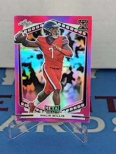 2022 Leaf Metal Draft Malik Willis Pink B-MW1 - Picture 1 of 2