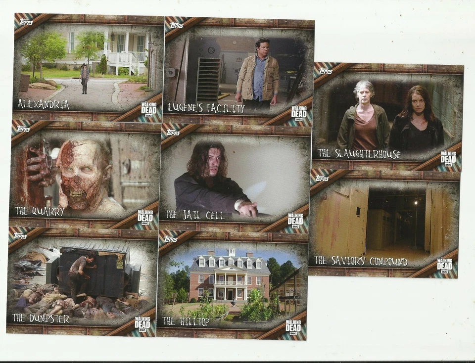 Walking Dead 2017: "Temporada 6" ¡Juego completo de 8 tarjetas "ubicaciones"!! Foto 1 de 1