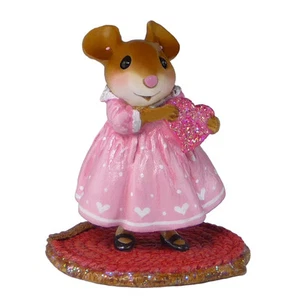 Wee Forest Folk LITTLE SWEETHEART GIRL, WFF# M-499a, ROSA, Ratón de San Valentín - Imagen 1 de 1