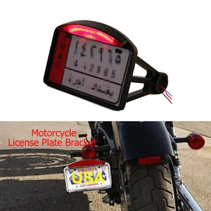 Motorcycle License Plate Bracket LED Tail Light For Harley Davidson Breakout FXS - Foto 1 di 9