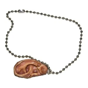 Zombie Cut Off Ear Necklace Costume Accessory - Picture 1 of 1
