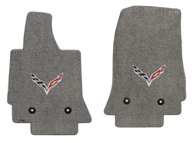 ¡NUEVO! Juego de tapetes grises Corvette C7 2014-2019 banderas logotipo bordado, Foto 1 de 4