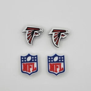 NFL Atlanta Falcons Football Team For Crocs Shoe Charms Jibbitz - 4 pieces - Picture 1 of 1