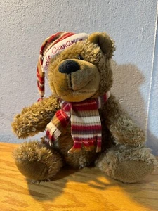 Dan Dee Apple Cinnamon Plush Stuffed Bear Hat and Scarf 12" - Picture 1 of 5