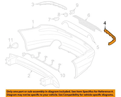 Componentes de parachoques izquierdo MERCEDES OEM 03-09 SL500 - Moldura 2308850321999 Foto 1 de 2