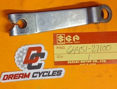 Casa rodante Suzuki RV90 1972-1977 genuina palanca de leva de freno trasero 64451-27100 nuevo de stock genuino Foto 1 de 2