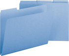 Smead Pressboard File Folder, 1/3-Cut Tab, 1" Expansion, Letter Size, Blue, 25 p
