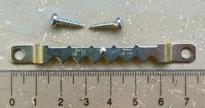 100x langer Zackenaufhänger + Schrauben für Rahmen Bild