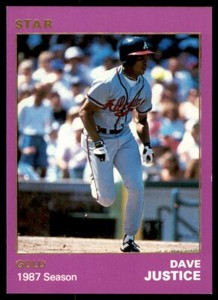 1990 STAR GOLD - #122 DAVE JUSTICE ATLANTA BRAVES