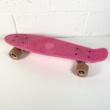 Two Bare Feet TBF Penny Board 22” Long Skateboard - Pink Mint & Yellow
