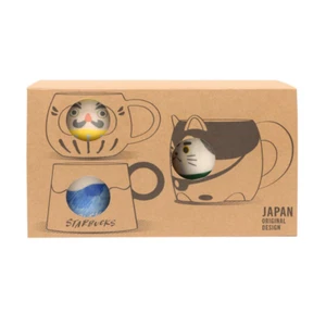 Starbucks Japan 2024 Mug Set of 3 Mt. Fuji Daruma Komainu Limited Edition Gift - Picture 1 of 5