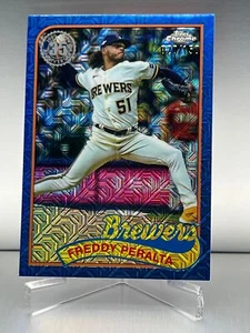 2024 Topps UPDATE FREDDY PERALTA BLUE SILVER PACK CHROME 20/150 BREWERS T89CU-81 - Bild 1 von 2