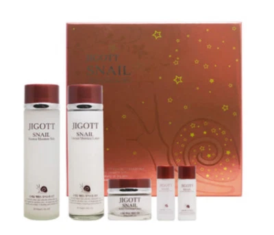 Jigott Snail Moisture 3Pcs Set Anti Aging Elastic Moisture Toner&Lotion&Cream - Image 1 of 3