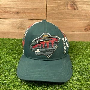 Minnesota Wild Hat Cap Youth Green Red Reebok NHL Hockey Snapback Center Ice - Picture 1 of 9