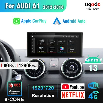 10.25" Apple CarPlay Screen For AUDI A1 Android 13 Auto Navigation Monitor 128G - Image 1 of 4