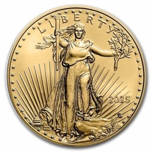 2025 1/2 oz Gold American $25 Eagle Coin BU - Picture 1 of 2