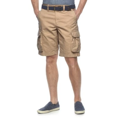 New SONOMA Mens Solid Belted Twill Cargo Shorts 4 Colors Big&Tall Size 44-50 $60 - Image 1 of 2