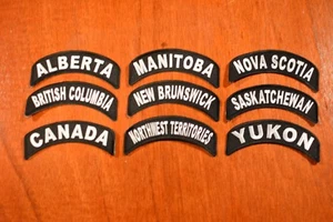 Canada Location Rocker Iron-on Embroidered Patches Travel Trip Biker Jacket Vest - Picture 1 of 10