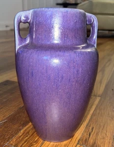 Fulper Pottery Two-Handled Matte Purple #659 Vase c1917-1920 - Picture 1 of 8